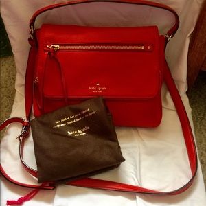 NWOT Kate Spade Bright Red Crossbody Purse